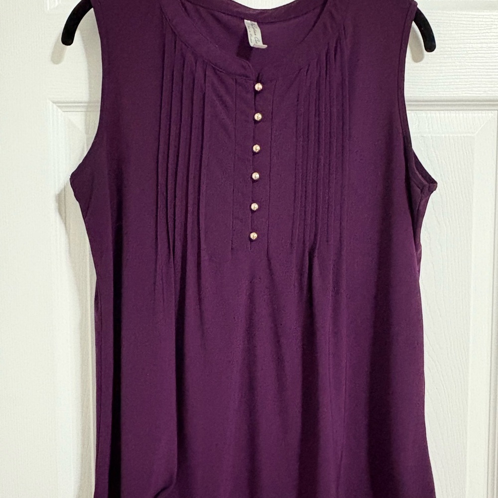 Elegant Purple Sleeveless Top
